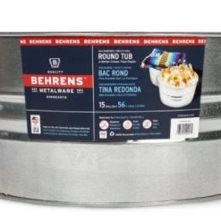 Behrens 15 Gallon Round Galvanized Steel Tub