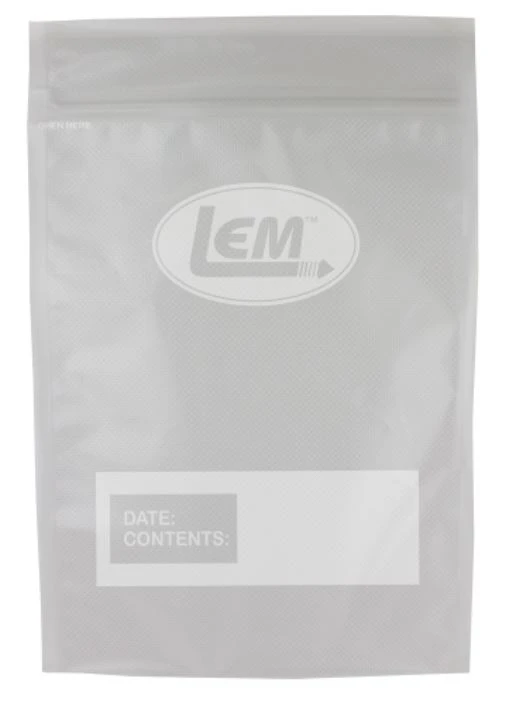 LEM Zipper Top Vacuum Bags - 8" X 12" Quart Size (18 Ct.)