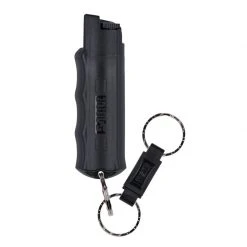 SABRE Black Pepper Spray Keychain with Quick Release Key Ring