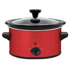 Nesco 1.5 Qt Metallic Red Slow Cooker