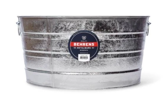 Behrens 15 Gallon Round Hot Dipped Steel Tub