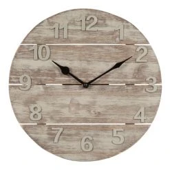 La Crosse Wood Panel Wall Clock, 12"