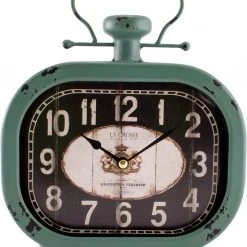 La Crosse Isla Metal Table Clock