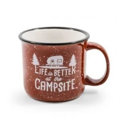Camco Life is Better at the Campsite Mug - Red Enamel Style