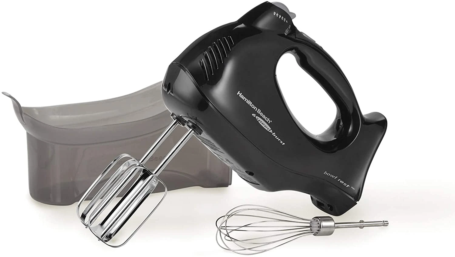 Hamilton Beach Hand Mixer with Snap-On Case - Black