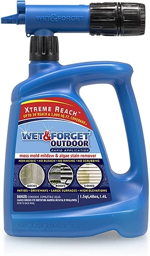 Wet & Forget 805048 Moss, Mold, Mildew and Algae Stain Remover Hose End β 48 oz