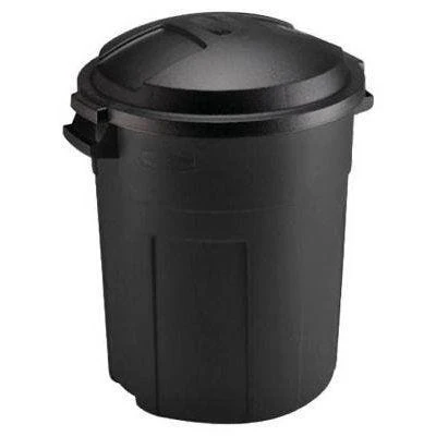 Roughneck 20-Gallon Black Plastic Trash Can
