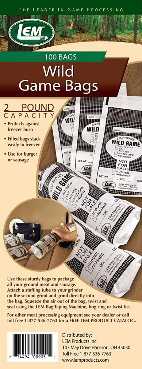 LEM 2 Lb Wild Game Bags - 100 Count - Image 2