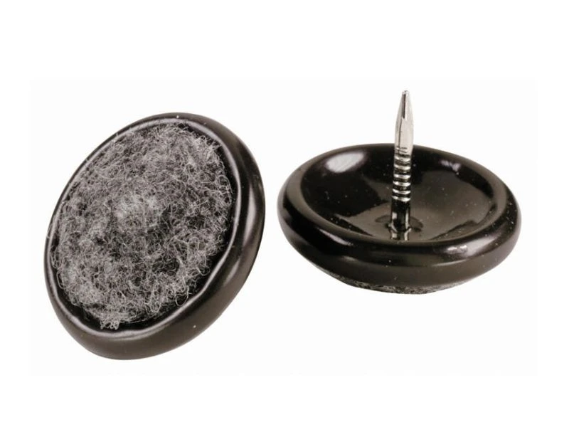 Shepherd Hardware Nail-On Furniture Glides with Carpet Base, 1" 4 Pack