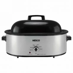 Nesco 18 Qt. Stainless Steel Roaster Oven Porcelain Cookwell