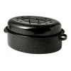 Cinsa Covered Oval Roaster, Black 19x13.5