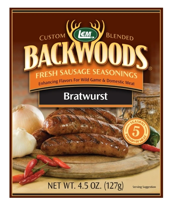 LEM Backwoods Bratwurst Fresh Sausage Seasoning 4.5 oz