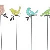 Alpine 15" Metal Bird Garden Stakes - Assorted